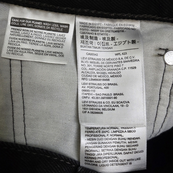 Levi's 550 Jeans Relaxed Fit Black Straight/Tapered Men's 38X32 (actual 37X31) - Picture 9 of 13